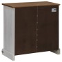 Aparador HALDEN con puerta corredera blanco 80x40x80 cm de , Aparadores - Ref: Foro24-4018418, Precio: 205,93 €, Descuento: %