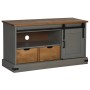 Mueble de TV HALDEN con puerta corredera gris 110x40x60 cm de , Muebles TV - Ref: Foro24-4018411, Precio: 209,52 €, Descuento: %