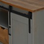 Mueble de TV HALDEN con puerta corredera gris 110x40x60 cm de , Muebles TV - Ref: Foro24-4018411, Precio: 209,52 €, Descuento: %