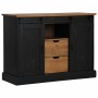 Aparador HALDEN 2 puertas correderas negro 112x40x80 cm de , Aparadores - Ref: Foro24-4018432, Precio: 279,38 €, Descuento: %