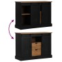 Aparador HALDEN 2 puertas correderas negro 112x40x80 cm de , Aparadores - Ref: Foro24-4018432, Precio: 279,38 €, Descuento: %