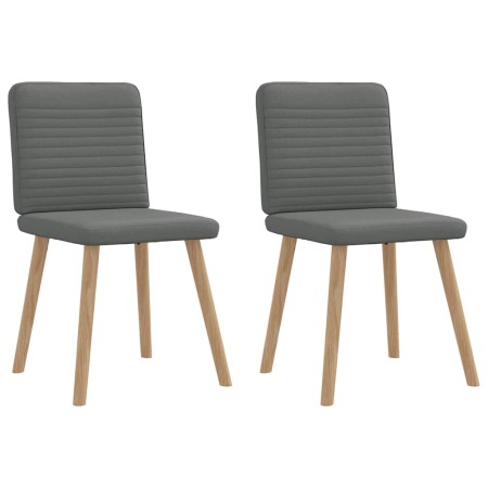 Sillas de comedor 2 unidades tela gris oscuro de , Sillas de comedor - Ref: Foro24-4101145, Precio: 104,06 €, Descuento: %