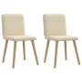 Sillas de comedor 2 unidades tela color crema de , Sillas de comedor - Ref: Foro24-4101151, Precio: 103,24 €, Descuento: %