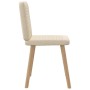 Sillas de comedor 2 unidades tela color crema de , Sillas de comedor - Ref: Foro24-4101151, Precio: 103,24 €, Descuento: %