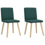 Sillas de comedor 2 unidades tela verde oscuro de , Sillas de comedor - Ref: Foro24-4101126, Precio: 105,46 €, Descuento: %