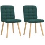 Sillas de comedor 2 unidades tela verde oscuro de , Sillas de comedor - Ref: Foro24-4101096, Precio: 105,85 €, Descuento: %