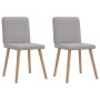 Sillas de comedor 2 uds tela gris nube de , Sillas de comedor - Ref: Foro24-4101153, Precio: 103,24 €, Descuento: %