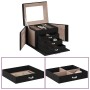 Joyero de 4 niveles con espejo y cerradura 22,5x17,5x16,5 cm de , Soportes para joyería - Ref: Foro24-4103561, Precio: 35,74 ...