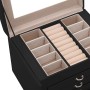 Joyero de 4 niveles con espejo y cerradura 22,5x17,5x16,5 cm de , Soportes para joyería - Ref: Foro24-4103561, Precio: 35,74 ...