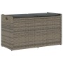 Banco de almacenaje con cojín gris 100 cm ratán sintético de , Bancos de jardín - Ref: Foro24-4104062, Precio: 136,50 €, Desc...