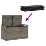 Banco de almacenaje con cojín gris 100 cm ratán sintético de , Bancos de jardín - Ref: Foro24-4104062, Precio: 136,50 €, Desc...