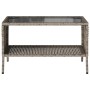 Sofá jardín de 2 plazas con cojín y mesa gris ratán sintético de , Sofás de exterior - Ref: Foro24-4103847, Precio: 210,43 €,...