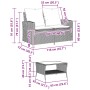 Sofá jardín de 2 plazas con cojín y mesa gris ratán sintético de , Sofás de exterior - Ref: Foro24-4103847, Precio: 210,43 €,...