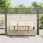 Sofá jardín de 3 plazas con cojín y mesa beige ratán sintético de , Sofás de exterior - Ref: Foro24-4103858, Precio: 286,76 €...