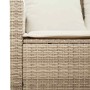 Sofá jardín de 3 plazas con cojín y mesa beige ratán sintético de , Sofás de exterior - Ref: Foro24-4103858, Precio: 286,76 €...