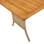Sofá jardín de 3 plazas con cojín y mesa beige ratán sintético de , Sofás de exterior - Ref: Foro24-4103858, Precio: 286,76 €...