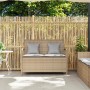 Banco de jardín con almacenaje y cojín beige ratán sintético de , Bancos de jardín - Ref: Foro24-4104214, Precio: 259,40 €, D...