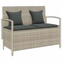 Banco de jardín con almacenaje y cojín gris claro de , Bancos de jardín - Ref: Foro24-4104216, Precio: 208,27 €, Descuento: %