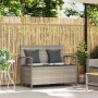 Banco de jardín con almacenaje y cojín gris claro de , Bancos de jardín - Ref: Foro24-4104216, Precio: 208,27 €, Descuento: %
