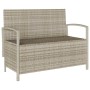 Banco de jardín con almacenaje y cojín gris claro de , Bancos de jardín - Ref: Foro24-4104216, Precio: 208,27 €, Descuento: %