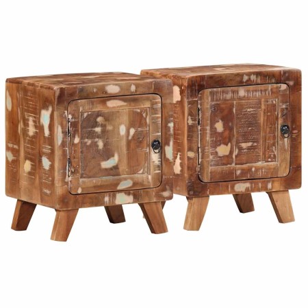 Mesilla de noche 2 uds 40x32x46 cm madera maciza reciclada de , Mesitas de noche - Ref: Foro24-4104510, Precio: 196,93 €, Des...