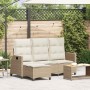 Sofá de jardín reclinable con cojines en forma de L beige de , Sofás de exterior - Ref: Foro24-4108242, Precio: 347,73 €, Des...
