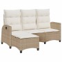 Sofá de jardín reclinable con cojines en forma de L beige de , Sofás de exterior - Ref: Foro24-4108242, Precio: 347,73 €, Des...