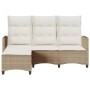 Sofá de jardín reclinable con cojines en forma de L beige de , Sofás de exterior - Ref: Foro24-4108242, Precio: 347,73 €, Des...