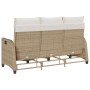 Sofá de jardín reclinable con cojines en forma de L beige de , Sofás de exterior - Ref: Foro24-4108242, Precio: 347,73 €, Des...