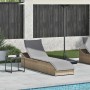 Tumbona plegable con cojín y espacio beige ratán sintético de , Tumbonas - Ref: Foro24-4104223, Precio: 247,76 €, Descuento: %