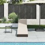 Tumbona plegable con cojín y espacio marrón ratán sintético de , Tumbonas - Ref: Foro24-4104221, Precio: 233,92 €, Descuento: %