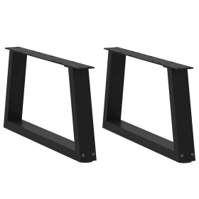 Patas para mesa de comedor forma V 2 uds negro 50x(30-31,3) cm de , Patas para mesas - Ref: Foro24-4012528, Precio: 57,83 €, ...