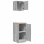 Armarios 2 uds para garaje madera ingeniería gris sonoma de , Armarios industriales - Ref: Foro24-3328301, Precio: 87,02 €, D...