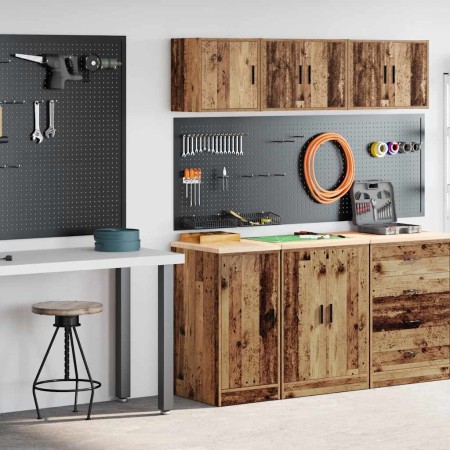 Armarios 2 uds para garaje madera ingeniería antigua madera de , Armarios industriales - Ref: Foro24-3328303, Precio: 89,41 €...