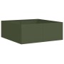 Jardinera acero verde oliva 80x80x30 cm de , Maceteros y jardineras - Ref: Foro24-860804, Precio: 58,03 €, Descuento: %