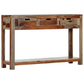Mesa consola con 3 cajones madera maciza acacia 120x30x75cm en Mesas auxiliares | Comprar online en Foru.es