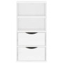 Mueble auxiliar con cajones ODDA blanco 40x24x79 cm madera pino de , Aparadores - Ref: Foro24-4103594, Precio: 64,40 €, Descu...