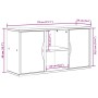 Mueble de TV ODDA madera maciza de pino blanco 79x24x40 cm de , Muebles TV - Ref: Foro24-4103604, Precio: 62,04 €, Descuento: %