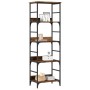 Estantería de madera ingeniería madera envejecida 50x33x153 cm de , Librerías y estanterías - Ref: Foro24-857468, Precio: 73,...