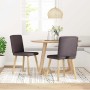 Sillas de comedor 2 unidades tela marrón oscuro de , Sillas de comedor - Ref: Foro24-4101201, Precio: 101,95 €, Descuento: %