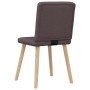 Sillas de comedor 2 unidades tela marrón oscuro de , Sillas de comedor - Ref: Foro24-4101201, Precio: 101,95 €, Descuento: %