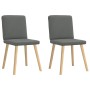Sillas de comedor 2 unidades tela gris oscuro de , Sillas de comedor - Ref: Foro24-4101198, Precio: 101,95 €, Descuento: %