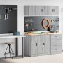Armarios 2 uds para garaje madera ingeniería gris sonoma de , Armarios industriales - Ref: Foro24-3328292, Precio: 75,26 €, D...