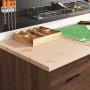 Armarios 2 uds para garaje madera ingeniería marrón roble de , Armarios industriales - Ref: Foro24-3328329, Precio: 106,41 €,...