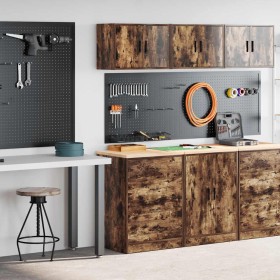 Armarios 2 uds para garaje madera ingeniería roble ahumado de , Armarios industriales - Ref: Foro24-3328336, Precio: 145,95 €...