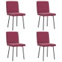 Sillas de comedor 4 unidades terciopelo rojo tinto de , Sillas de comedor - Ref: Foro24-3315261, Precio: 164,64 €, Descuento: %