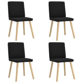 Sillas de comedor 4 unidades tela negras de , Sillas de comedor - Ref: Foro24-3315223, Precio: 200,17 €, Descuento: %