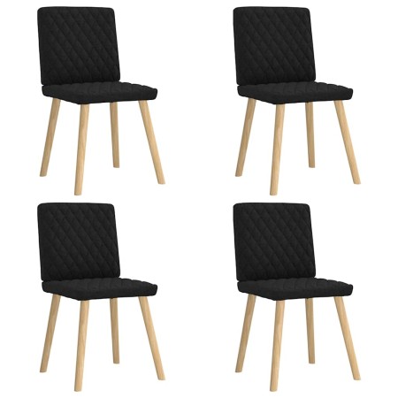 Sillas de comedor 4 unidades tela negras de , Sillas de comedor - Ref: Foro24-3315223, Precio: 200,17 €, Descuento: %