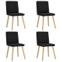 Sillas de comedor 4 unidades tela negras de , Sillas de comedor - Ref: Foro24-3315223, Precio: 200,17 €, Descuento: %