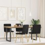 Sillas de comedor 4 unidades tela negras de , Sillas de comedor - Ref: Foro24-3315223, Precio: 200,17 €, Descuento: %